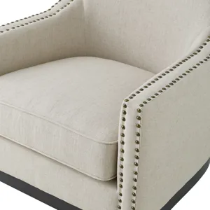 Roswell Linen Accent Chair W/