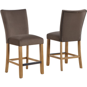 Artemis Brown Velvet Counter Chair