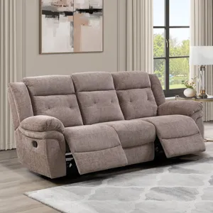 Sydney Brown Manual Recliner Sofa