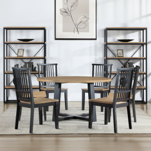 Magnolia 54-Inch Round 7-Piece Dining Set