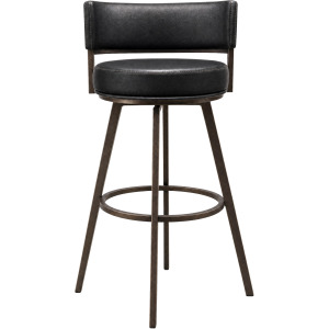 Geno Black Swivel Barstool