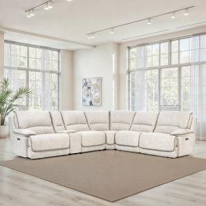 Olsen Dove 6-Piece Power Reclining Sectional