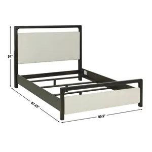 Sigmund Bed(Headboard And Footboard+ Rail) - King