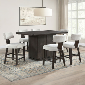 Oakley Black 7pc Counter Dining Set