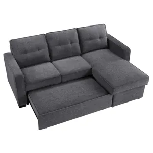 Noah Flippable, Convertible Storage Sleeper Chofa, Gray