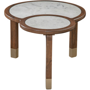 Oormi White Marble Inlay Cocktail Table