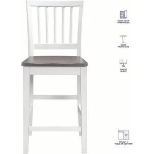 Joplin White Counter Chair