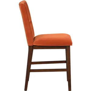 Zen Orange Velvet Counter Chair
