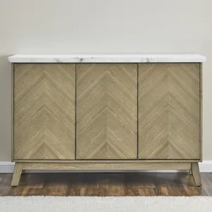 Vida White Marble Top Server