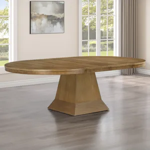 Vaughn Driftwood 7-Piece 60-96\" Dining Set, 4 Vaughn Black Side Chairs
