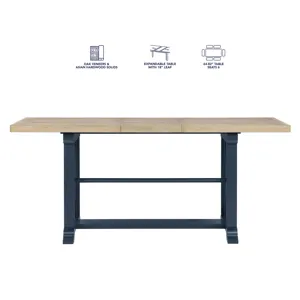Darcy 7-Piece Counter Dining Set, Blue Finish