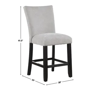 Artemis Gray Chenille Counter Chair