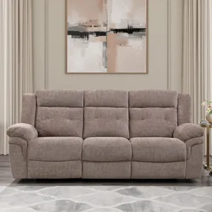 Sydney Brown Manual Recliner Sofa