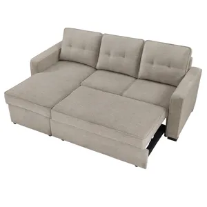 Noah Flippable, Convertible Storage Sleeper Chofa, Tan