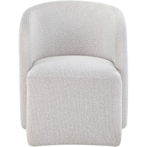 Annie Cotton Barrel Chair W/Casters