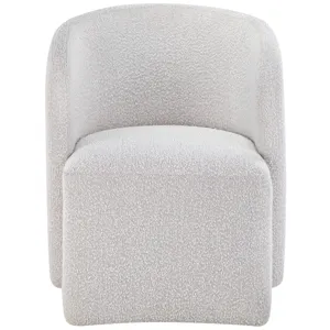 Annie Cotton Barrel Chair W/Casters