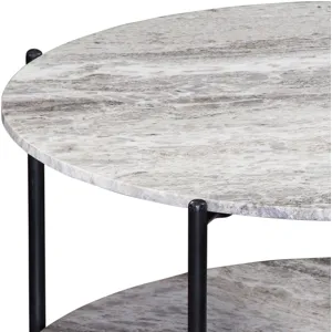 Coleen Green Marble Round Cocktail Table