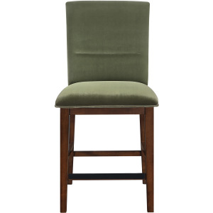 Zen Green Velvet Counter Chair