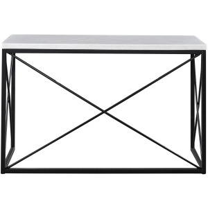Skyler White Marble Top Sofa Table