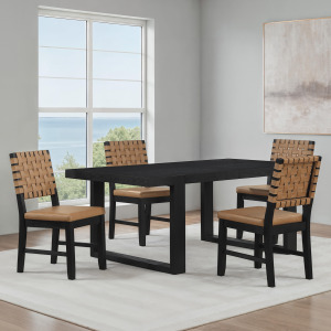 Reid Black 5-Piece Dining Set
