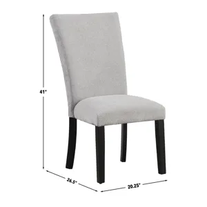 Artemis Gray Chenille Side Chair
