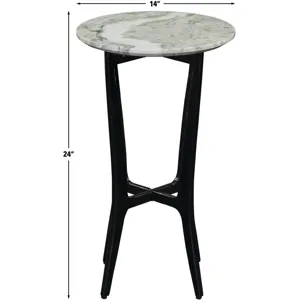 Hoxley Green Onyx Top Round End Table