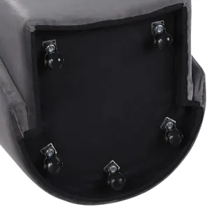 Annie Gray Velvet Barrel Chair W/Casters