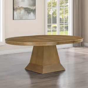 Vaughn 60-96″ Driftwood Table With 2-18″ Leaves