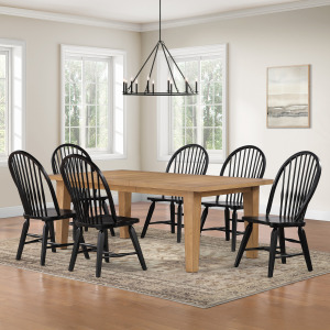 Sommerset 7pk Dining Table Set W Black