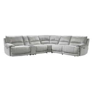 Olson Olsen Silver 6-Piece Power Reclining Sectional