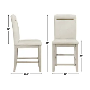 Garland Counter Chair, Greige Finish