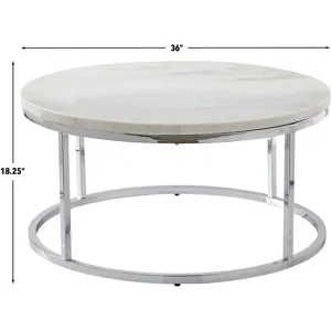 Echo White 3-Piece Marble Occasional Set