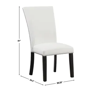 Artemis White Pu Dining Chair