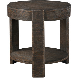 Salina Espresso Round End Table
