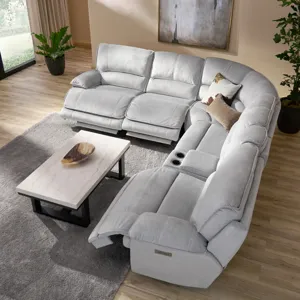 Olson Olsen Silver 6-Piece Power Reclining Sectional