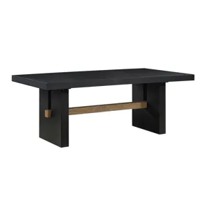 Aubrey Black Rectangle Table And 4 Vaughn Black