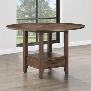 Java Brown 5-Piece Counter Height Dining Table Set with Joanna Chairs