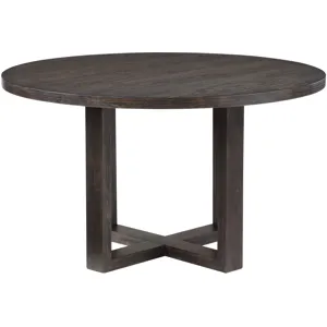 Evan Brown Round Dining Table