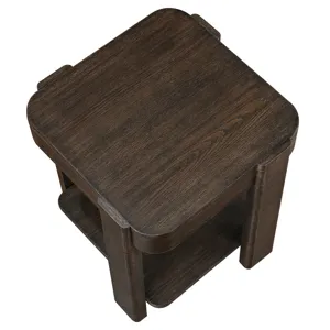 Salina Espresso Square End Table