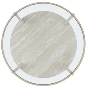 Wanda 3-Piece Glass Top Table Set With Castered Coffee Table