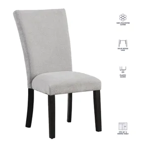 Artemis Gray Chenille Side Chair