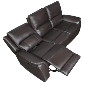 Alexandria Power Leather Reclining Sofa Living Room Set