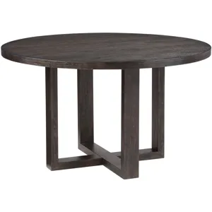Evan Brown Round Dining Table