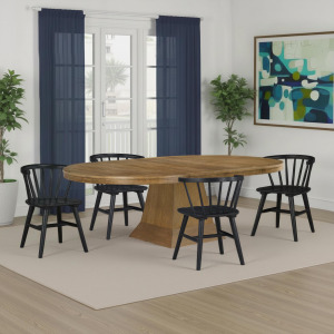Vaughn Driftwood Dining Table 5pk Set W/