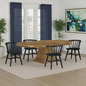 Vaughn Driftwood Dining Table 5pk Set W/