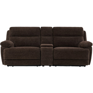 Gatlin Brown Power Reclining Loveseat Sectional