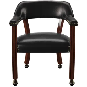 Tournament Arm Chair W/Casters, Black