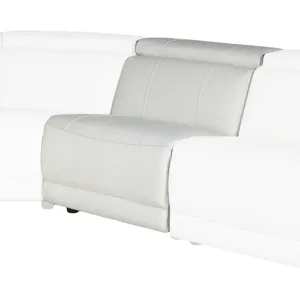 Lorenzo White Dual-Power Armless Recliner