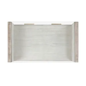 Garland Glass Top Cocktail Tabl W/Casters, Blonde Finish