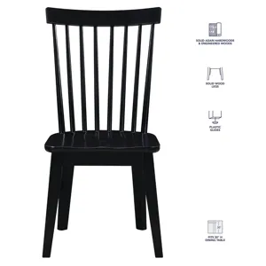 Aubrey Black Rectangle Table And 10 Vaughn Blac